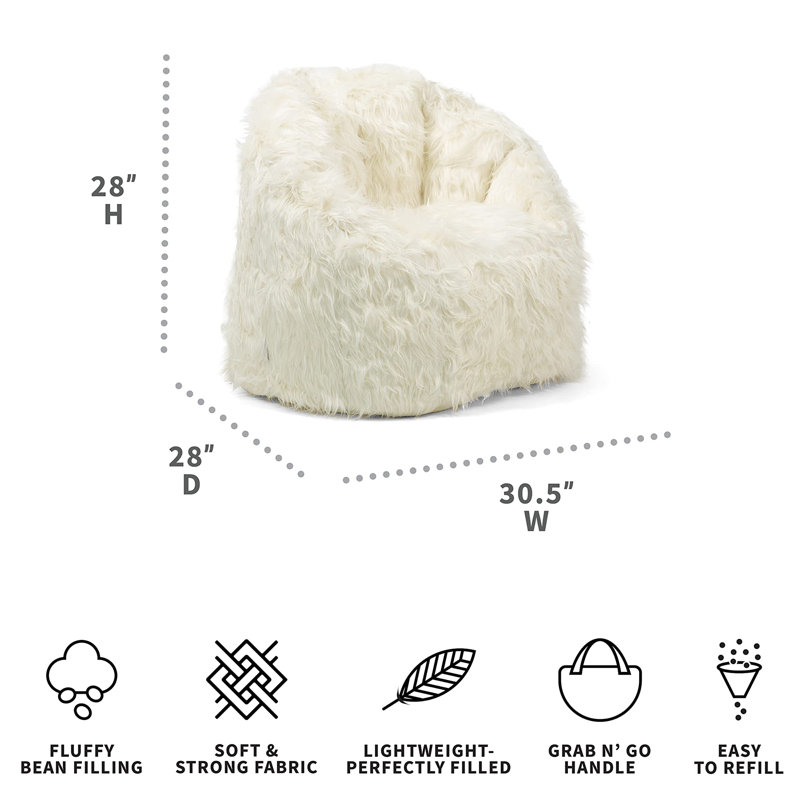 Grovelane Faux Fur Bean Bag Chair Wayfair